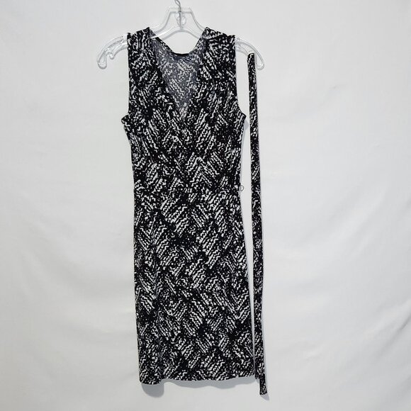 Apt 9 Printed Knit Sleeveless Faux Wrap Dress Size XS - Picture 7 of 11